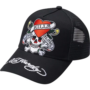 Casquette trucker noire Love Kills Slowly Ed Hardy