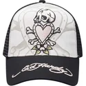 casquette-trucker-noire-et-blanche-death-before-ed-hardy