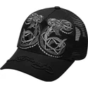 casquette-trucker-noire-duo-black-snake-ed-hardy