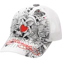 casquette-trucker-blanche-death-or-glory-ed-hardy