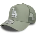 casquette-trucker-verte-claire-9forty-a-frame-league-essential-los-angeles-dodgers-mlb-new-era