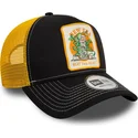 casquette-trucker-noire-et-jaune-9forty-a-frame-summer-patch-beat-the-heat-new-era