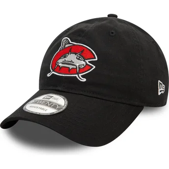 Casquette courbée noire ajustable 9TWENTY Carolina Mudcats MiLB New Era