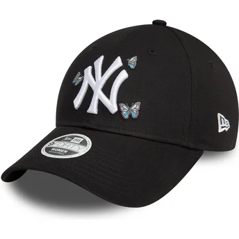 Casquette courbée noire ajustable pour femme 9TWENTY Icon Butterflies New York Yankees MLB New Era