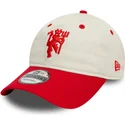 casquette-courbee-blanche-et-rouge-ajustable-9twenty-contrast-visor-manchester-united-football-club-premier-league-new-era