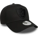 casquette-courbee-noire-snapback-e-frame-essential-las-vegas-raiders-nfl-new-era