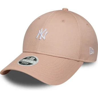 Casquette courbée rose ajustable pour femme 9FORTY Mini Logo New York Yankees MLB New Era