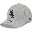 casquette-courbee-grise-snapback-9forty-m-crown-a-frame-cotton-weave-chicago-white-sox-mlb-new-era