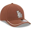 casquette-courbee-marron-snapback-9forty-m-crown-a-frame-motorsport-los-angeles-dodgers-mlb-new-era