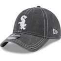 casquette-courbee-grise-ajustable-9twenty-washed-contrast-chicago-white-sox-mlb-new-era