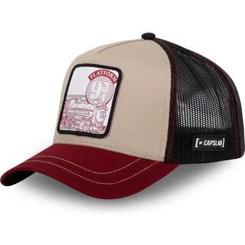 Casquette trucker beige et rouge Platform 9 3/4 EXP4 Harry Potter Capslab