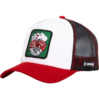 Casquette trucker blanche et rouge Poker Gamble GAM Capslab