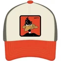 casquette-courbee-beige-et-orange-snapback-daffy-duck-loo11-daf-looney-tunes-capslab