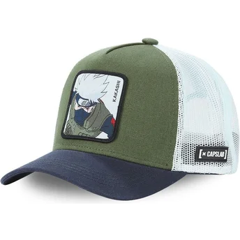 Casquette trucker verte, blanche et bleue pour enfant Kakashi Hatake KID_KAK1 Naruto Capslab