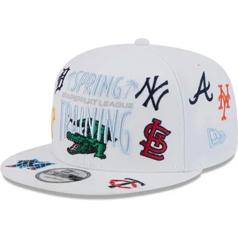 Casquette plate blanche snapback 9FIFTY Scatter Spring Training Fan Pack 2025 MLB Grapefruit League Logo New Era