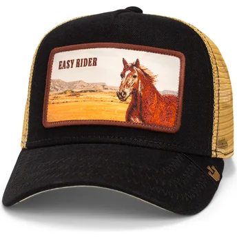 Casquette trucker noire cheval Easy Rider Wild Heart The Farm Goorin Bros.