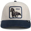 casquette-courbee-beige-et-bleue-marine-snapback-cheval-rogue-thread-rebel-rugged-comfort-the-farm-goorin-bros