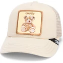 casquette-trucker-beige-pour-enfant-ours-en-peluche-cuddle-time-chroma-wave-the-farm-goorin-bros