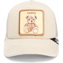 casquette-trucker-beige-pour-enfant-ours-en-peluche-cuddle-time-chroma-wave-the-farm-goorin-bros