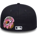 casquette-plate-bleue-marine-ajustee-59fifty-food-icon-new-york-yankees-mlb-new-era