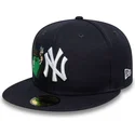casquette-plate-bleue-marine-ajustee-59fifty-food-icon-new-york-yankees-mlb-new-era