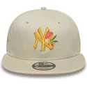 casquette-plate-beige-snapback-9fifty-floral-new-york-yankees-mlb-new-era