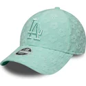 casquette-courbee-verte-ajustable-pour-femme-9forty-floral-towelling-los-angeles-dodgers-mlb-new-era