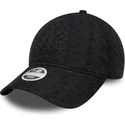 casquette-courbee-noire-ajustable-pour-femme-avec-logo-noir-9twenty-broderie-new-york-yankees-mlb-new-era