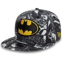 casquette-plate-noire-snapback-pour-enfant-9fifty-all-over-print-batman-dc-comics-new-era
