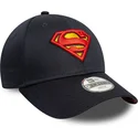 casquette-courbee-bleue-marine-ajustable-pour-enfant-9forty-all-over-print-superman-dc-comics-new-era