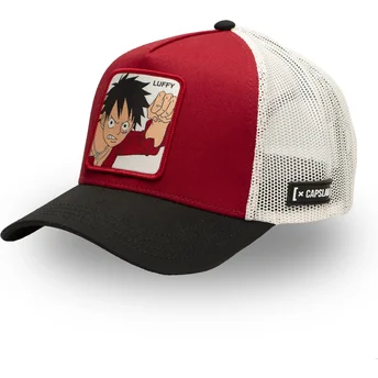 Casquette trucker rouge, blanche et noire Monkey D. Luffy OP5 RED One Piece Capslab