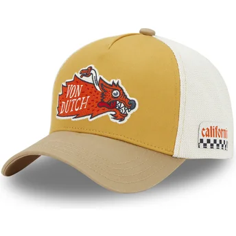 Casquette trucker marron et blanche WILD05 Von Dutch