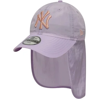 Casquette courbée violette snapback pour enfant 9FORTY Sun Shield New York Yankees MLB New Era