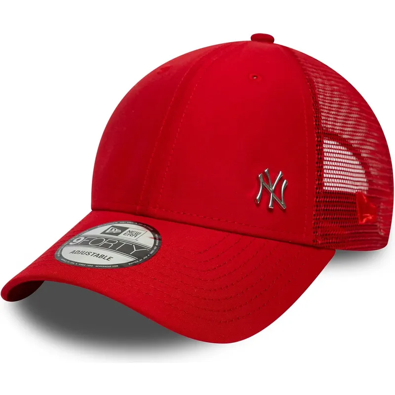 casquette-trucker-rouge-ajustable-9forty-flawless-new-york-yankees-mlb-new-era