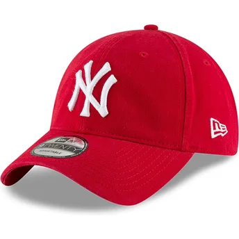Casquette courbée rouge ajustable 9TWENTY Core Classic New York Yankees MLB New Era