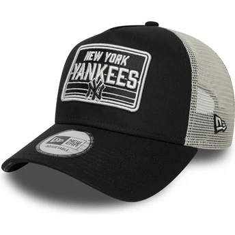 Casquette trucker noire et blanche A Frame Patch New York Yankees MLB New Era