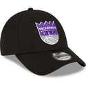 casquette-courbee-noire-ajustable-9forty-the-league-sacramento-kings-nba-new-era