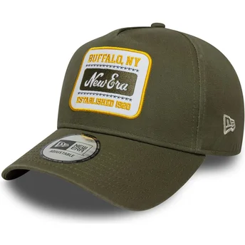 Casquette courbée verte snapback E Frame Washed Patch New Era