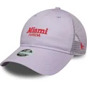 casquette-trucker-violette-ajustable-pour-femme-9twenty-city-miami-villes-et-plages-new-era