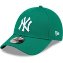 casquette-courbee-verte-ajustable-pour-femme-9forty-league-essential-new-york-yankees-mlb-new-era