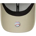 casquette-courbee-beige-ajustable-avec-logo-marron-9forty-ombre-infill-new-york-yankees-mlb-new-era