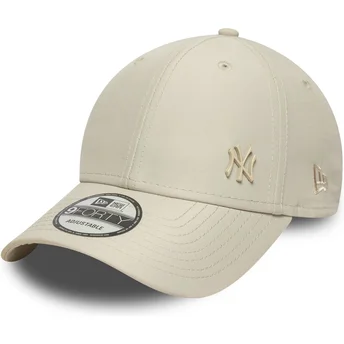Casquette courbée beige ajustable avec logo beige 9FORTY Tonal Flawless New York Yankees MLB New Era