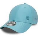 casquette-courbee-bleue-claire-ajustable-avec-logo-bleu-9forty-tonal-flawless-new-york-yankees-mlb-new-era