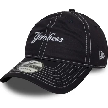 Casquette courbée bleue marine ajustable 9TWENTY Contrast Stitch New York Yankees MLB New Era
