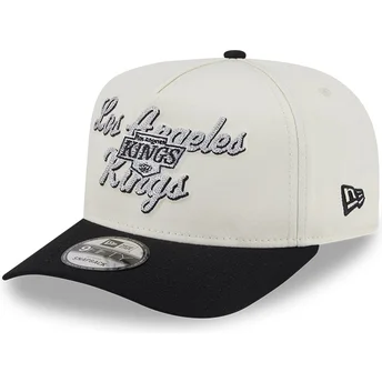 Casquette courbée beige et noire snapback 9FIFTY A Frame Chainstitch Los Angeles Kings NHL New Era