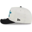 casquette-courbee-beige-et-noire-snapback-9fifty-a-frame-chainstitch-san-jose-sharks-nhl-new-era
