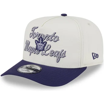 Casquette courbée beige et violette snapback 9FIFTY A Frame Chainstitch Toronto Maple Leafs NHL New Era