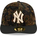 casquette-courbee-noire-ajustee-59fifty-low-profile-floral-cord-three-looms-printed-corduroy-new-york-yankees-mlb-new-era
