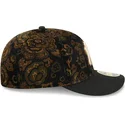 casquette-courbee-noire-ajustee-59fifty-low-profile-floral-cord-three-looms-printed-corduroy-new-york-yankees-mlb-new-era