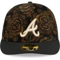casquette-courbee-noire-ajustee-59fifty-low-profile-floral-cord-three-looms-printed-corduroy-atlanta-braves-mlb-new-era